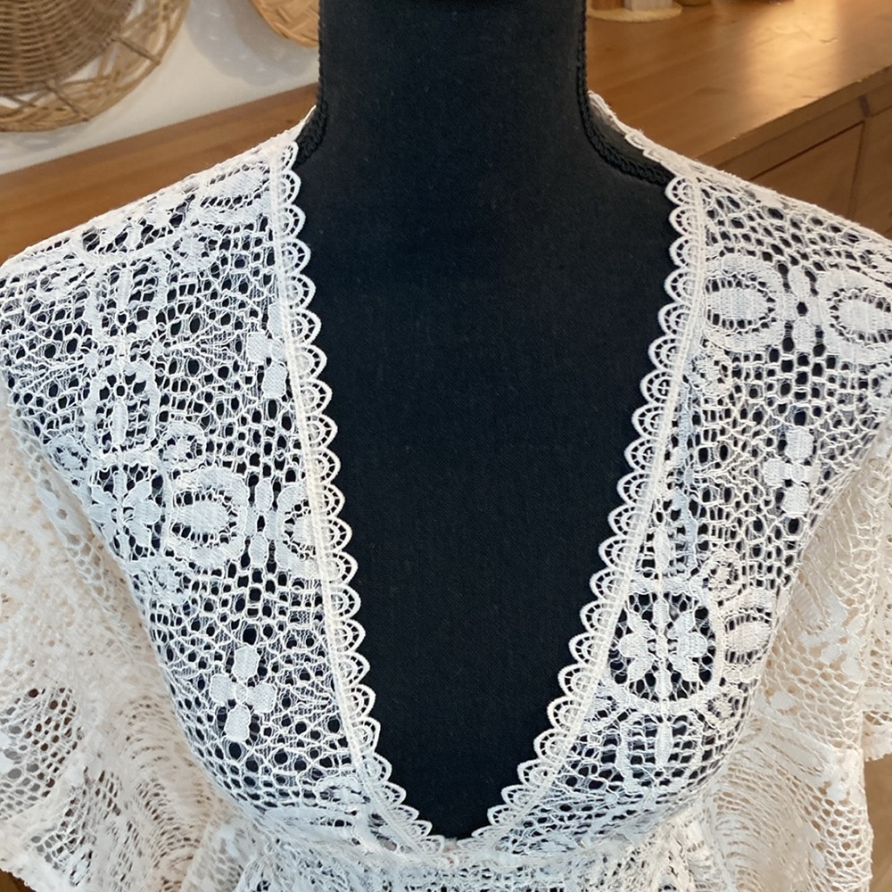 Lace swim cover up - Picture 2 of 13